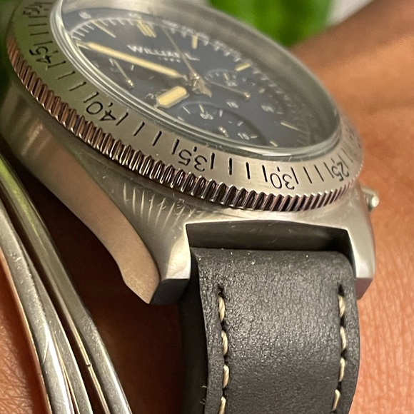 Silver and Black Chronograph Watch - Picture 5 of 12